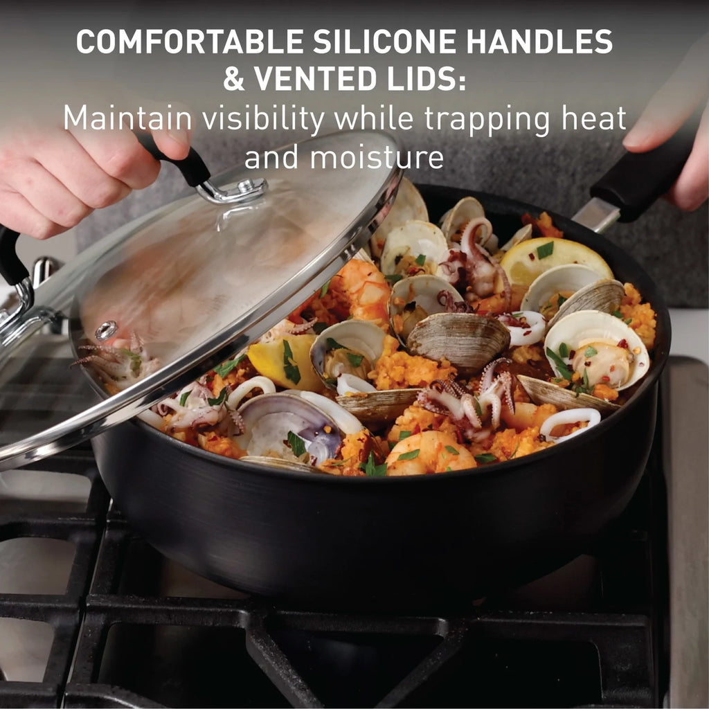 12 inch Hard Anodized Non-Stick Fry Pan with Lid E65118