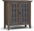 32 inch Wide Low Storage Media Cabinet with 2 Tempered Glass Doors S69082
