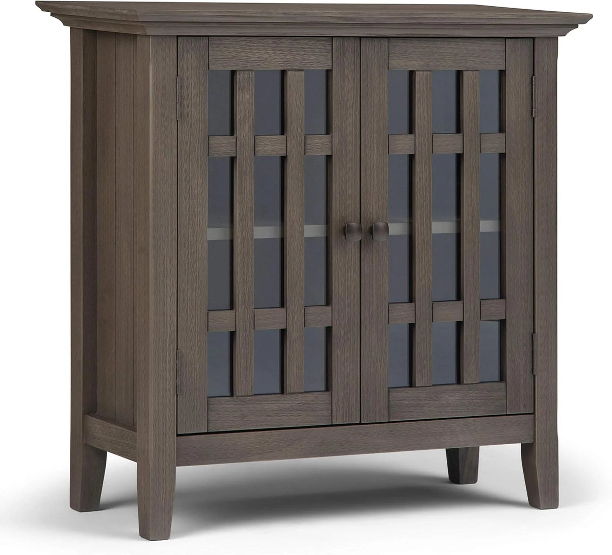 32 inch Wide Low Storage Media Cabinet with 2 Tempered Glass Doors S69082