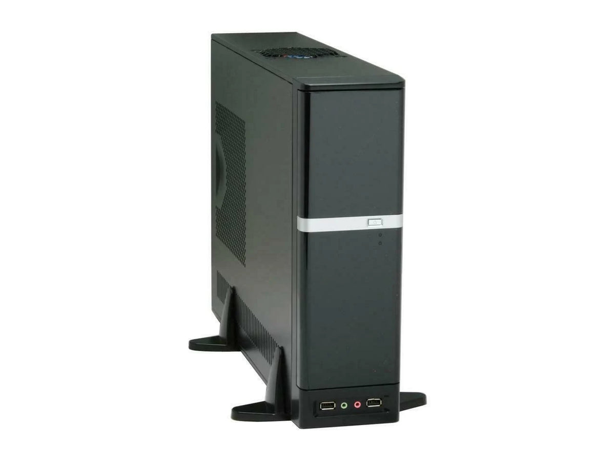 Black-Silver Slim MicroATX Case Q47085