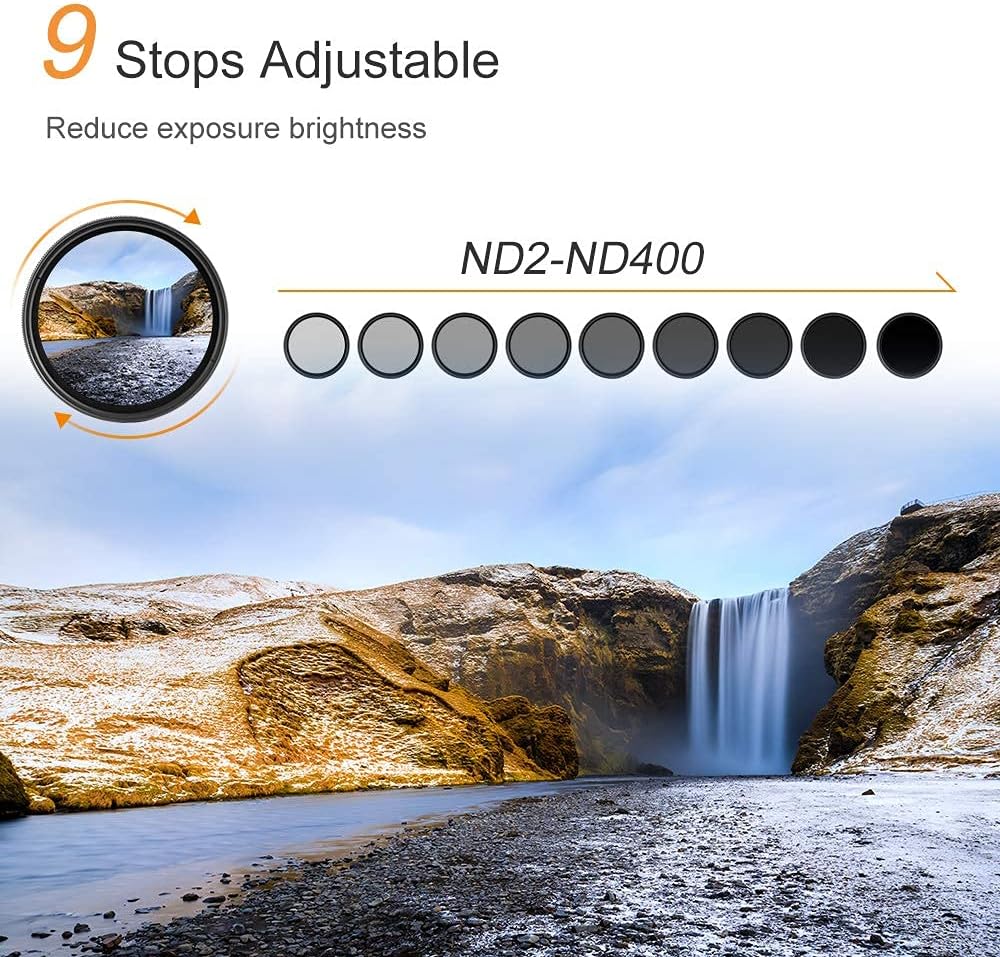55mm Variable ND2-ND400 Neutral Density Filter T24487