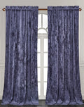 Purple Crushed Velvet Curtains 2 Panel Set 50" W x 84" L V18041