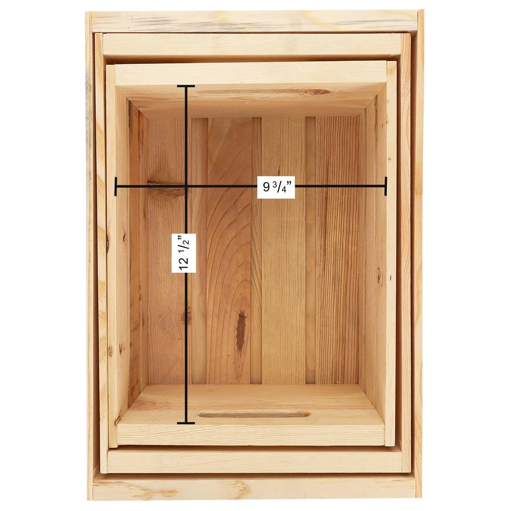 Wooden Crate 3 Piece 14" 16" 18" E254739