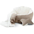 Jumbo Wheat Cat & Dog Bed with Blanket & Plush Bone Y3145