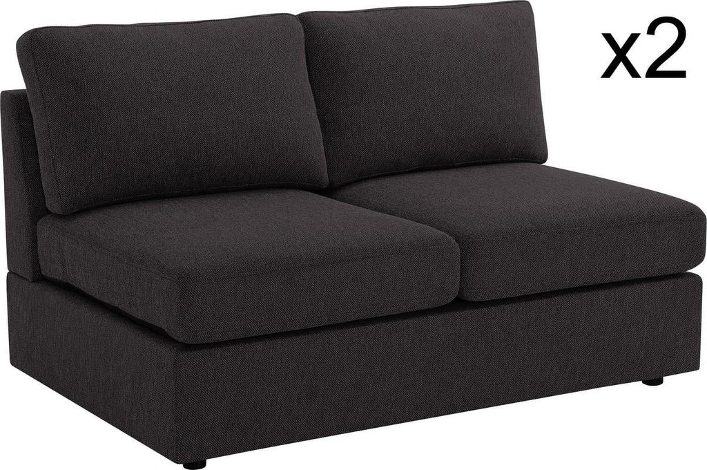 Dark Gray Linen Fabric 4 Seater Sofa Z4062
