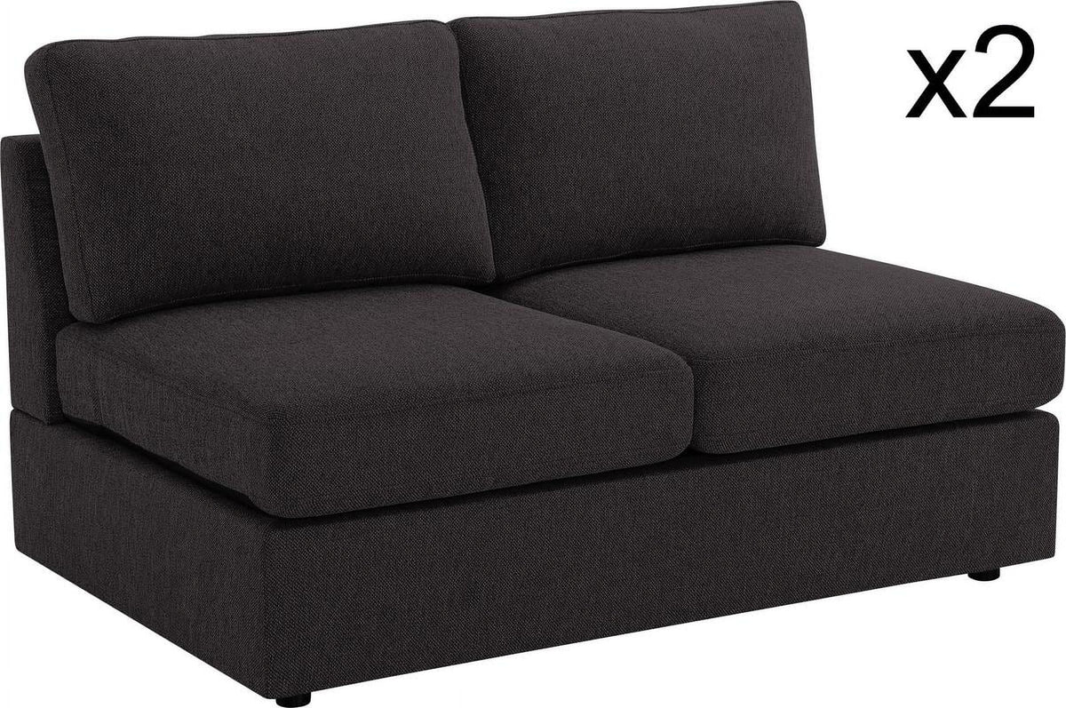 Dark Gray Linen Fabric 4 Seater Sofa Z4062