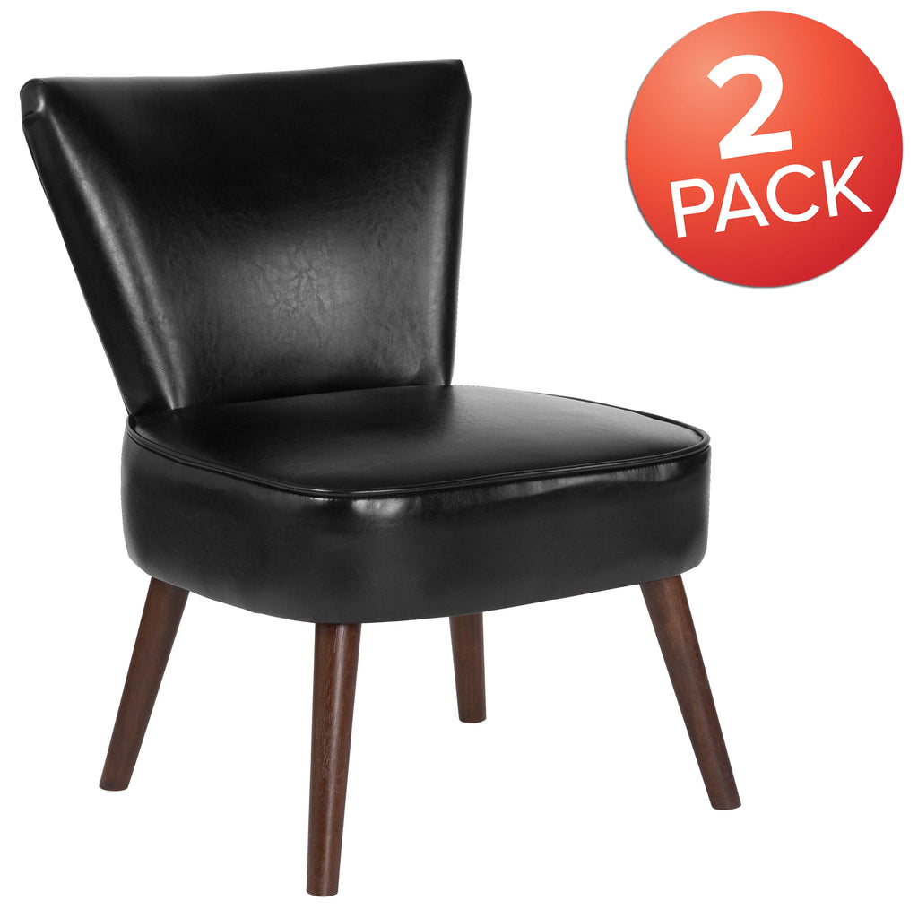 Black LeatherSoft Retro Chair H5274