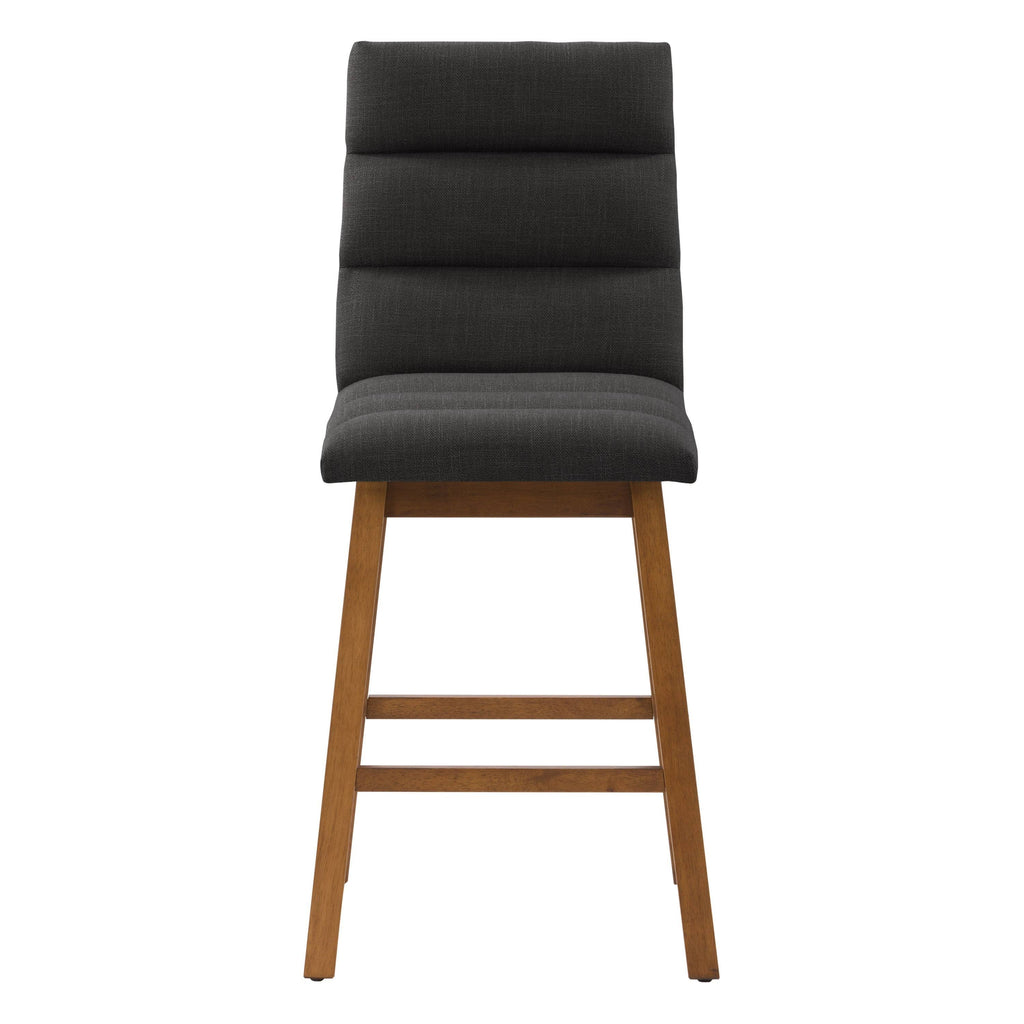 Dark Gray Fabric Barstool - Set of 2 Y34988
