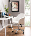 White Mid Back Desk Chair N91401