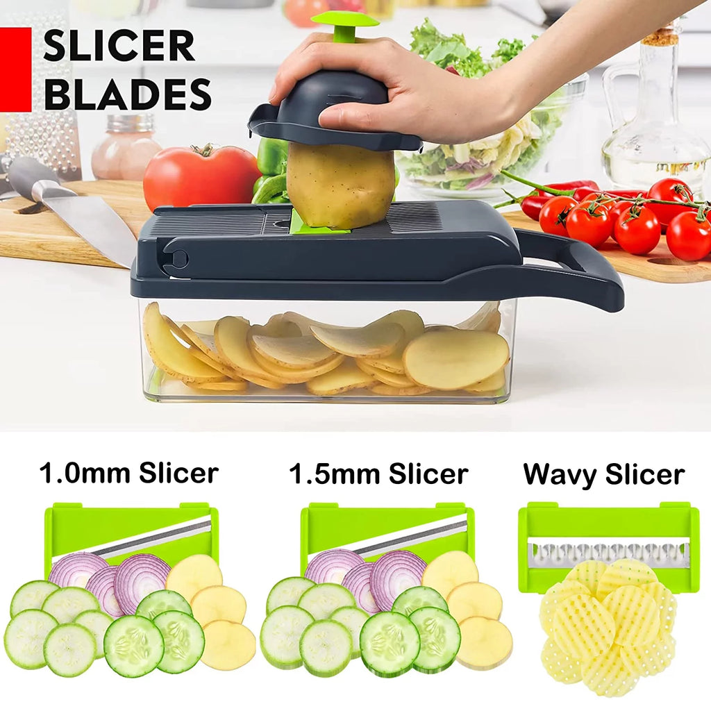 14 in 1 Vegetable Chopper with Container Y213