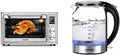 12-in-1 Air Fryer Toaster Oven Convection Roaster with Rotisserie & Dehydrator, 30L, Silver & Electric Kettle Glass Boiler Hot Water & Tea Heater with LED Indicator Light, 1.7L, Black K3731