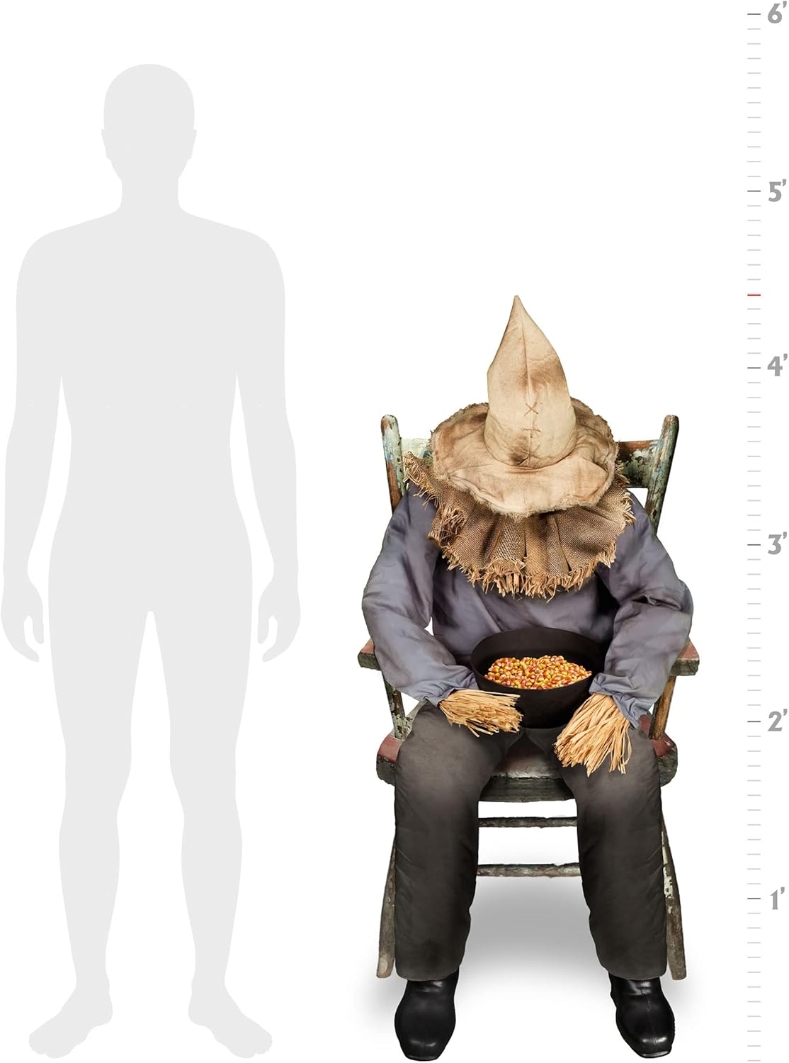 Sitting Scarecrow Animatronic 4.5 Feet P432882