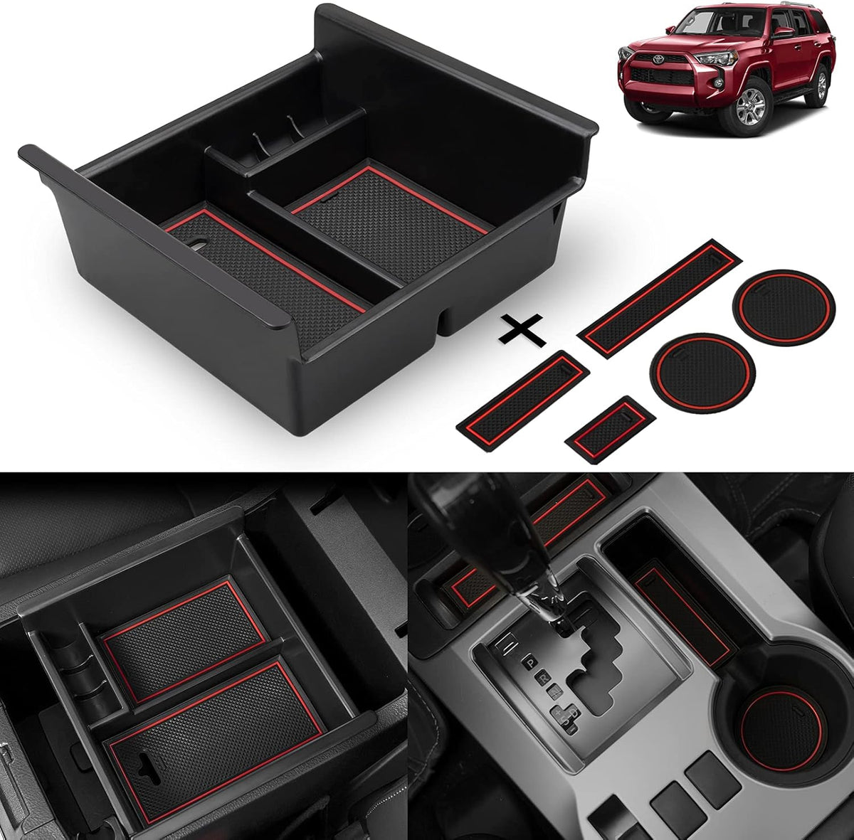 Center Console Organizer Tray ABS 7 PCS N3497