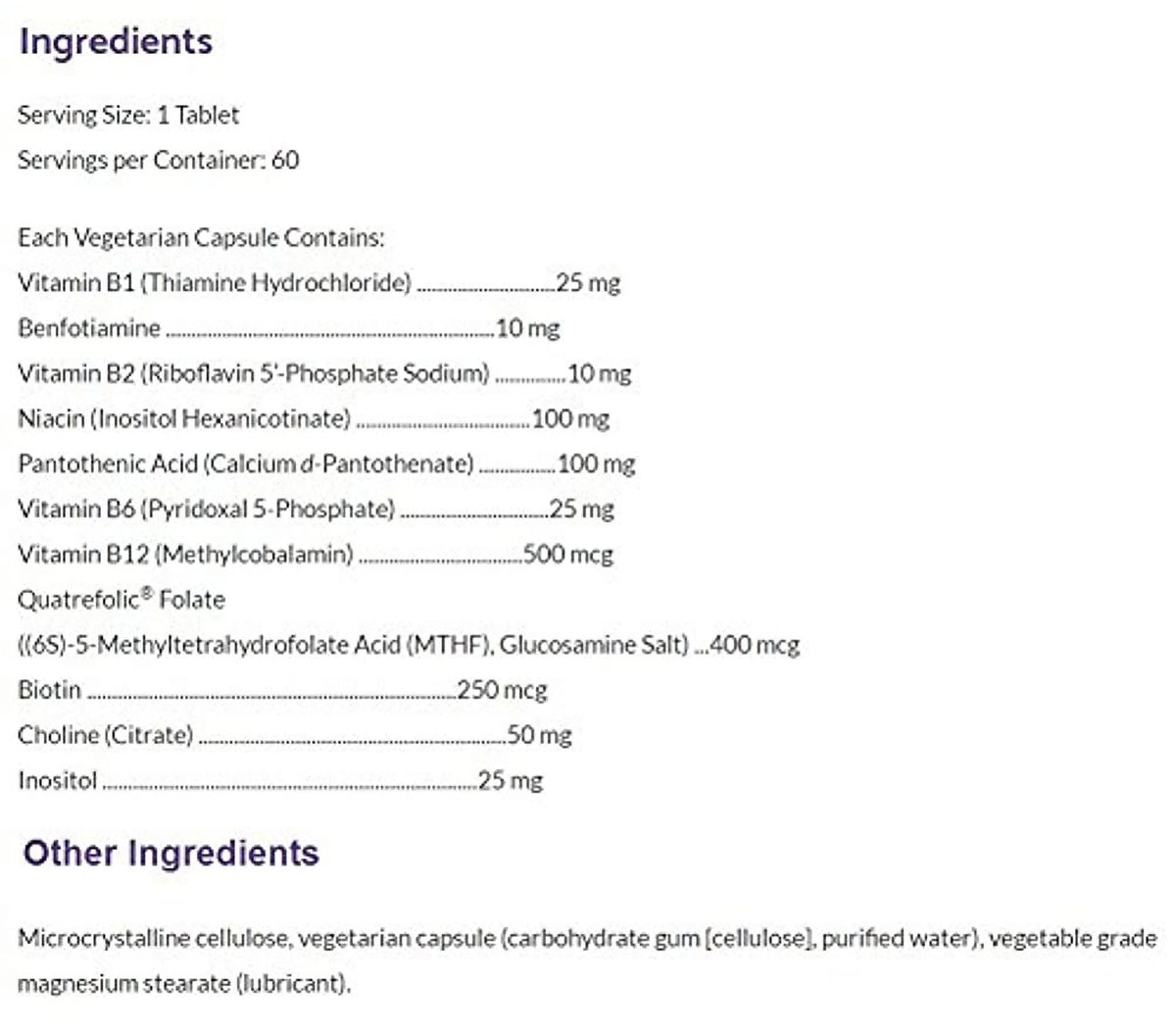 Active B Complex 60 vegcaps V5526