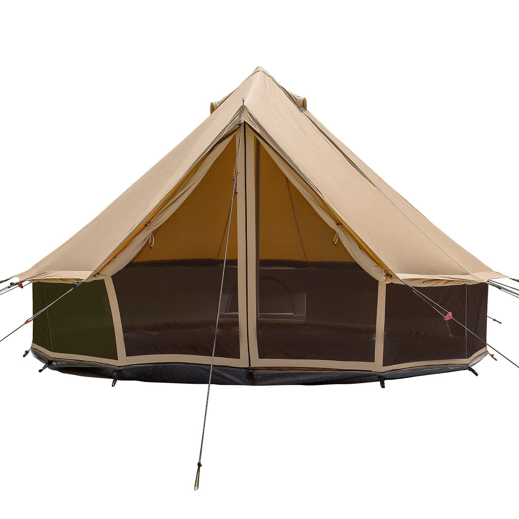 10' Desert Red Cotton Canvas Bell Tent with Stove Jack F156841