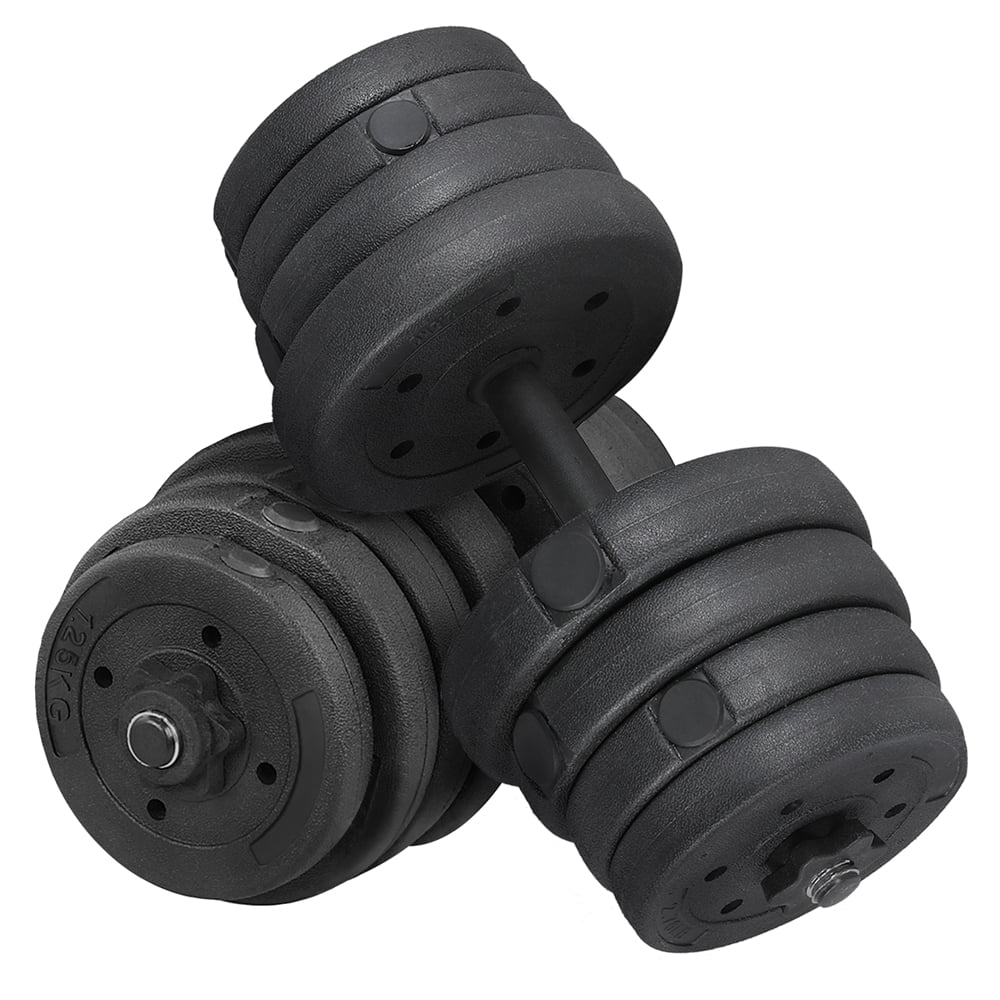 Adjustable Dumbbell Free Weight Set, Black J618