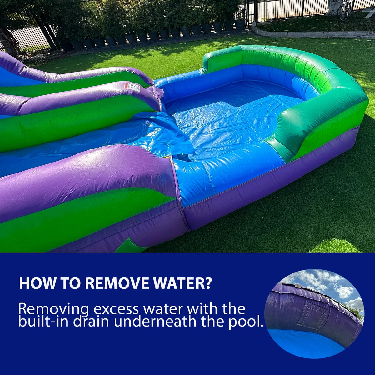 16FT Inflatable Water Slide with Pool V4011