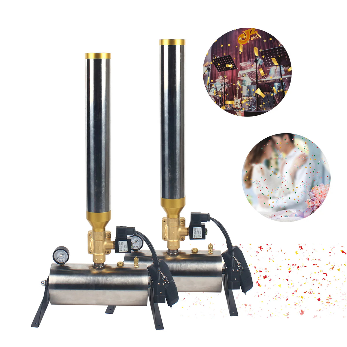 Remote Control Confetti Cannon Machine 2Pcs Q7661