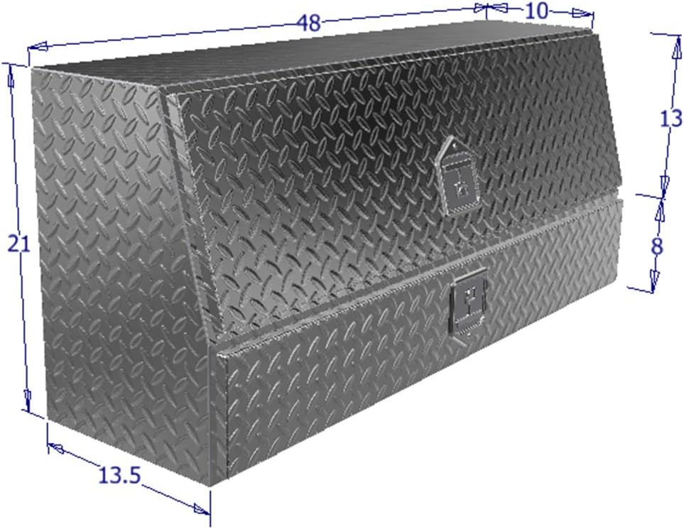48" Contractor TopSider Tool Box with Doors & Drawers, Polished Aluminum Q76449