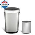 Stainless Steel Motion Sensor Trash Can Set Q123