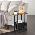 Narrow End Table with Side Pocket P304