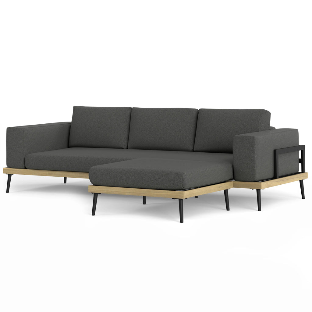 Slate Gray Outdoor 2 Piece Sofa Sectional H892