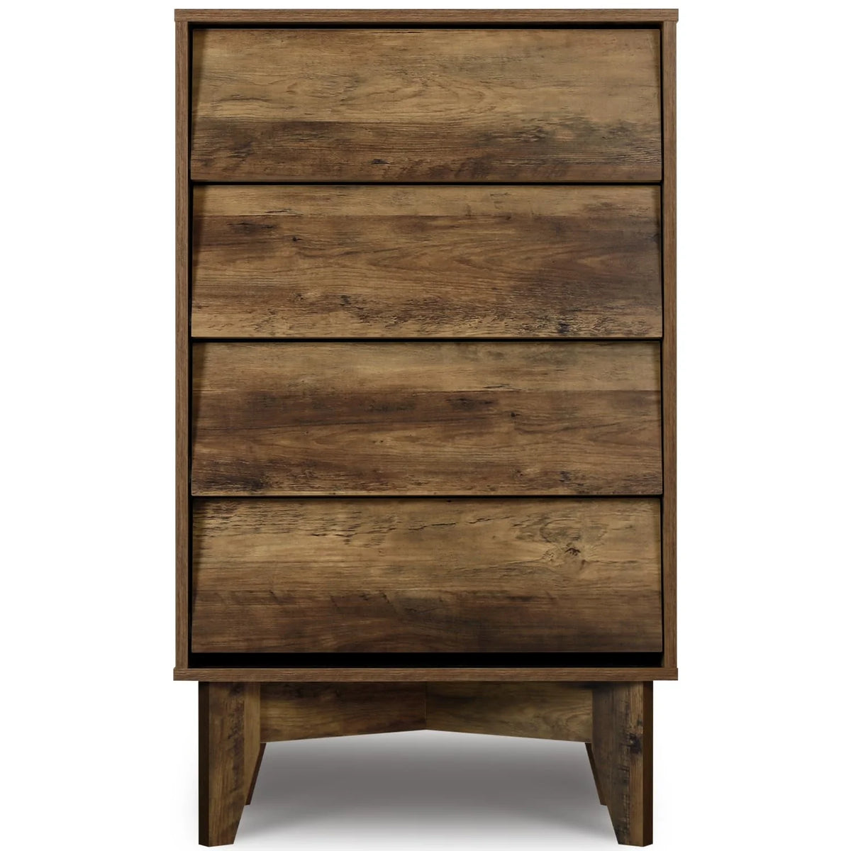 Walnut 4 Drawer Wood Dresser A7310