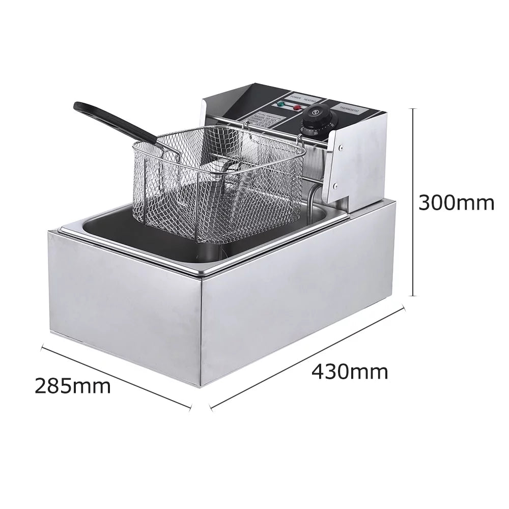 6L Stainless Steel Electric Fryer 2500W S927044