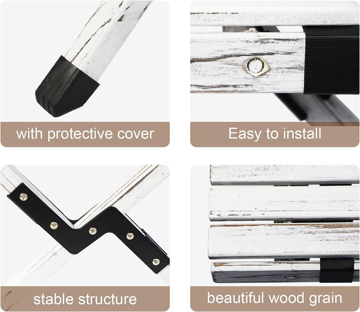 Wood Folding Portable Camping Table with Carrying Case C799