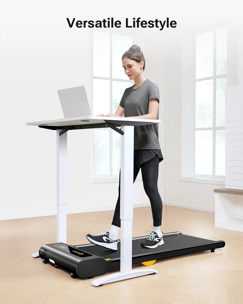 Under Desks Treadmill Walking Pad, Mini Treadmill 2.25HP 265 lb Capacity with Remote Control E690060