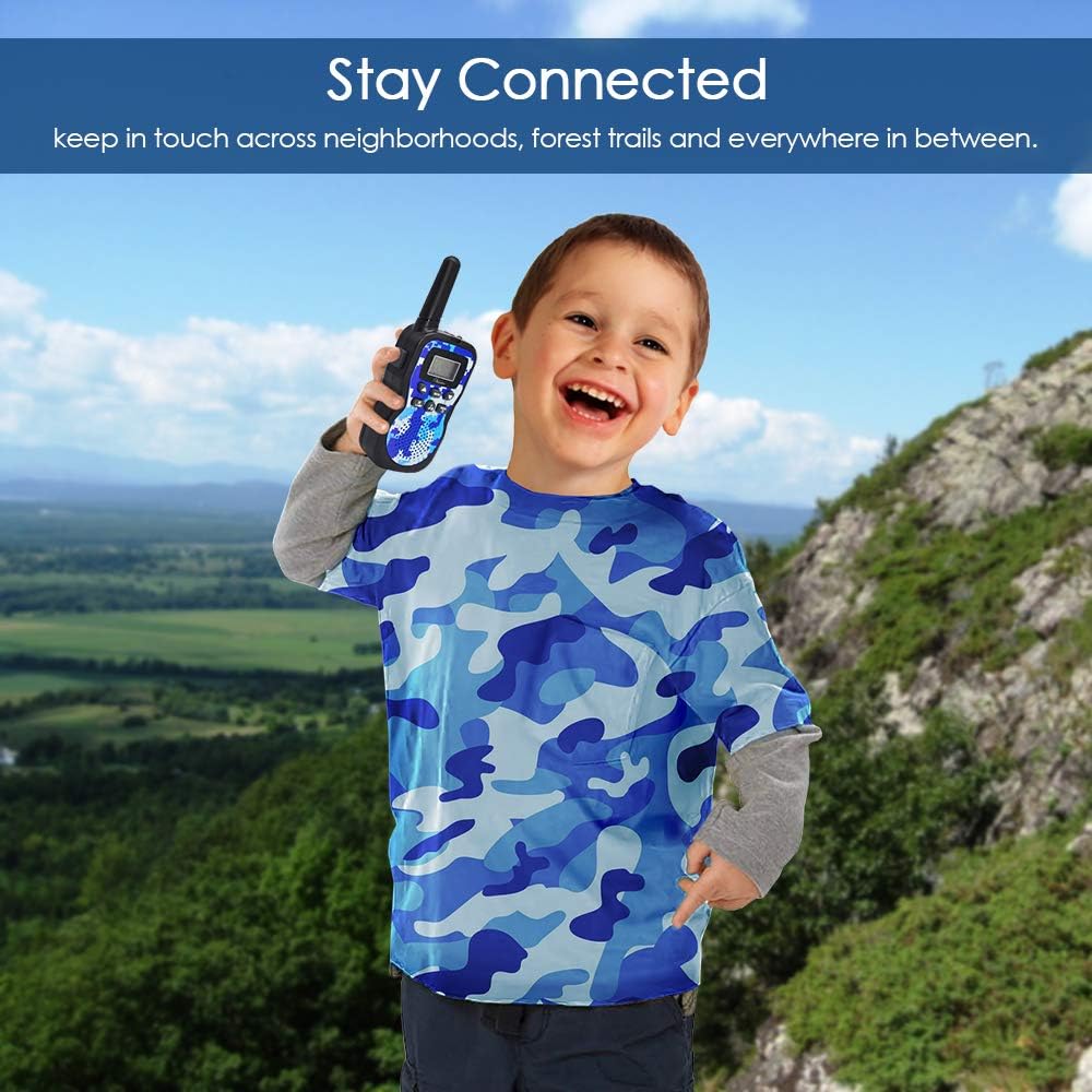 3 Pack 22 Channels 2 Way Radio Toy with Flashlight and LCD Screen D11411