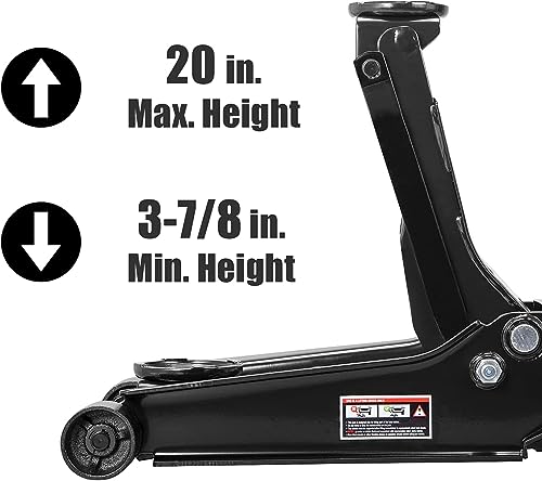 Black Steel Racing Floor Jack, 3 Ton (6,000 lb) Capacity V53249