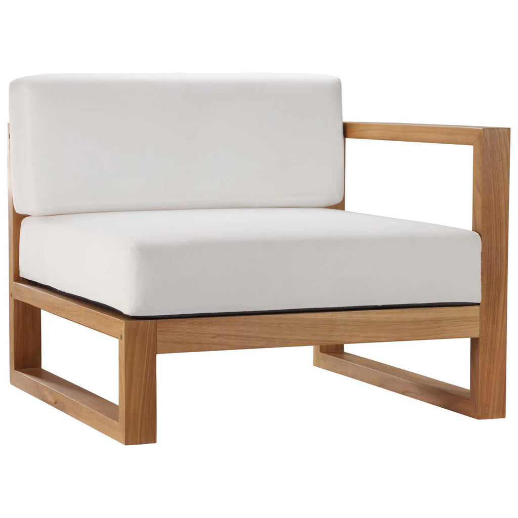 Teak Wood 3-Piece Sectional Sofa Set G429137