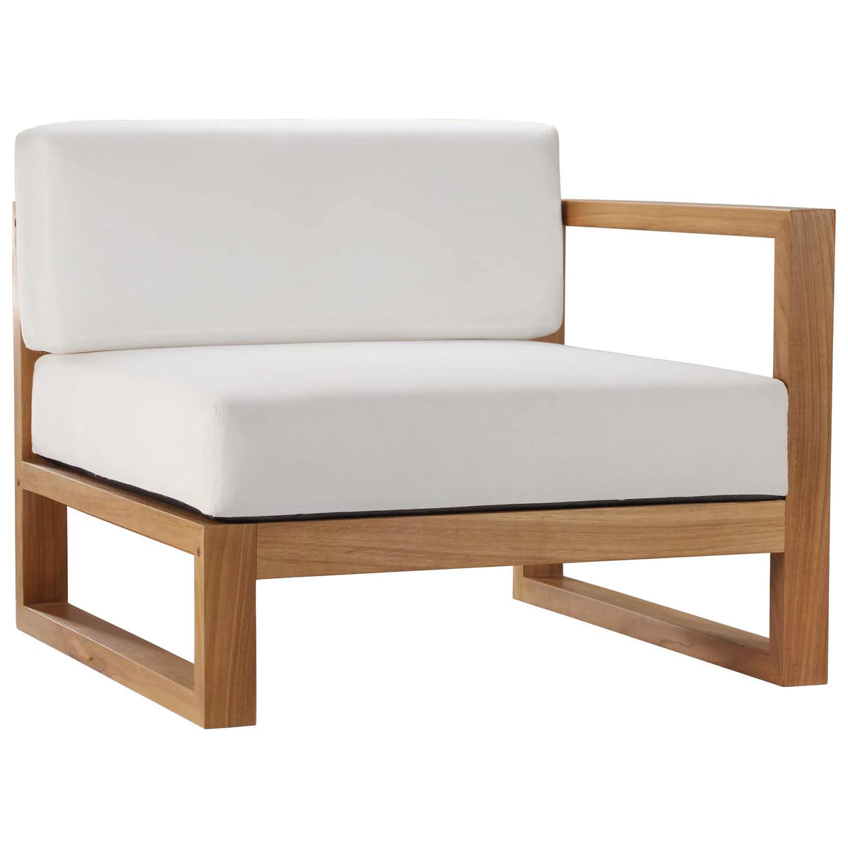 Teak Wood 3-Piece Sectional Sofa Set G429137