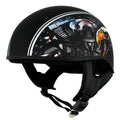 Flat Black Motorcycle DOT Half Helmet P494610