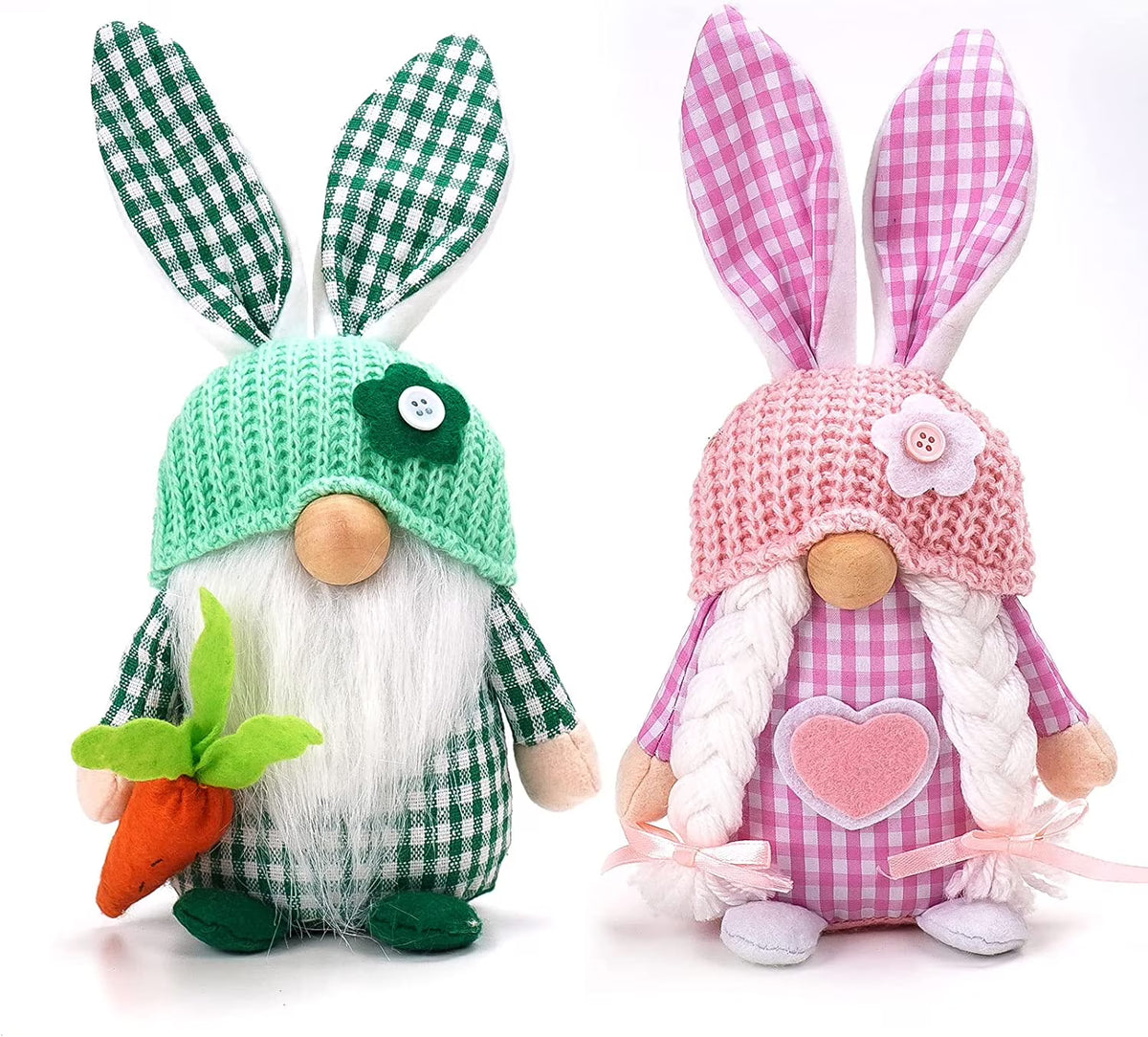 Easter Gnomes Decorations, 2 Pack Plush Gnome House Decor J8999
