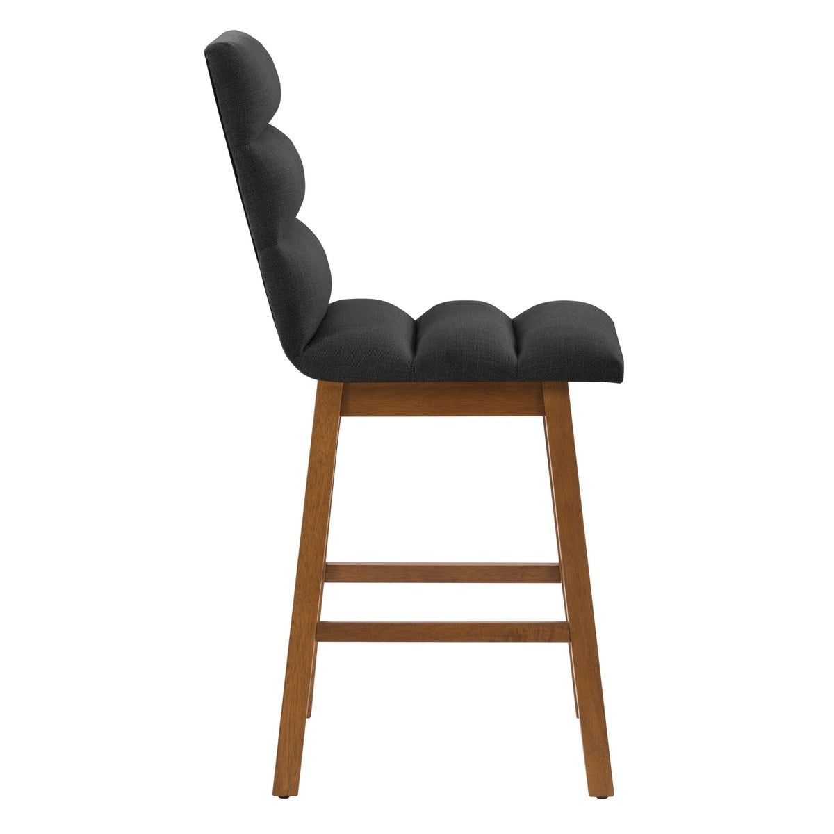 Dark Gray Fabric Barstool - Set of 2 Y34988