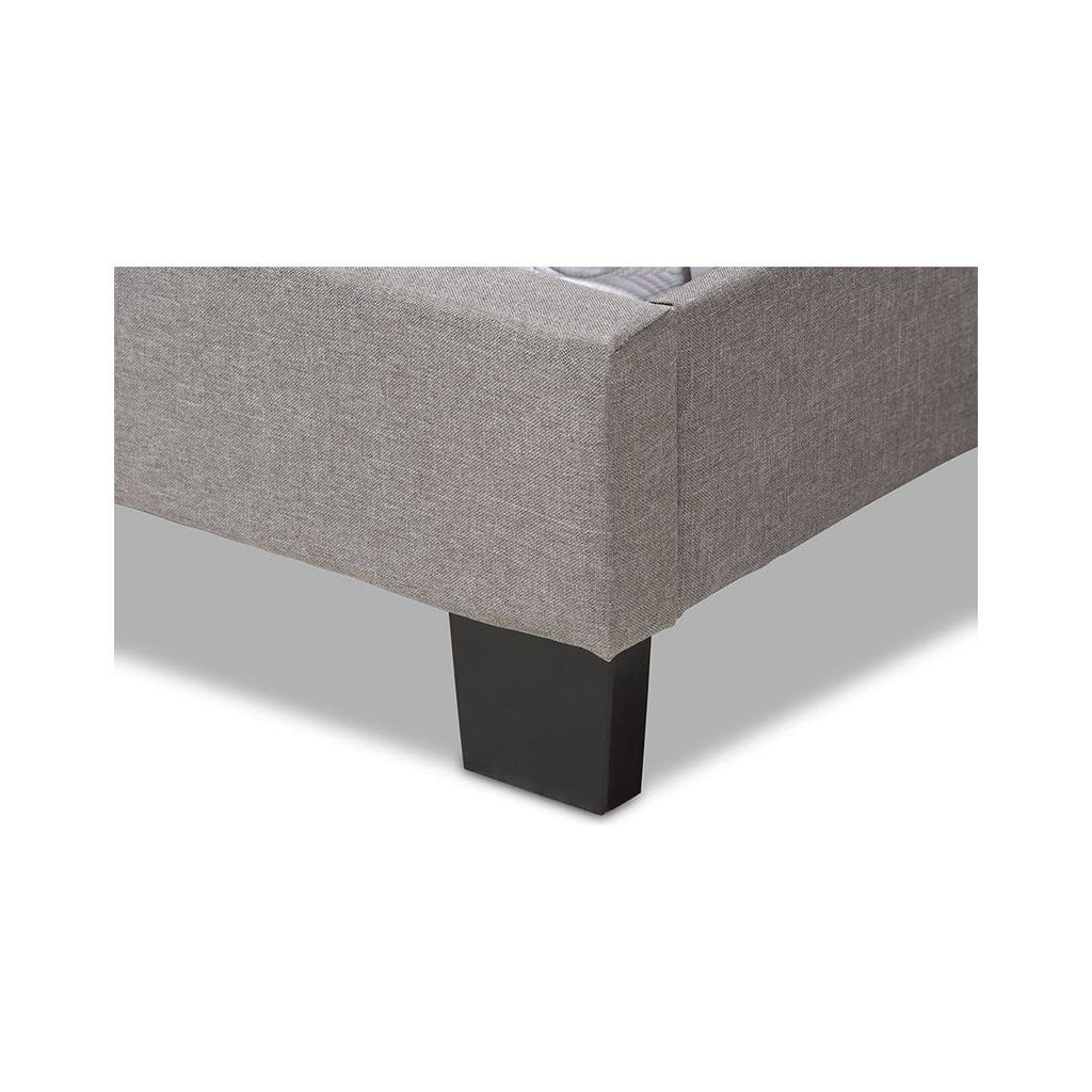 Light Grey Full Fabric Upholstered Bed T8288