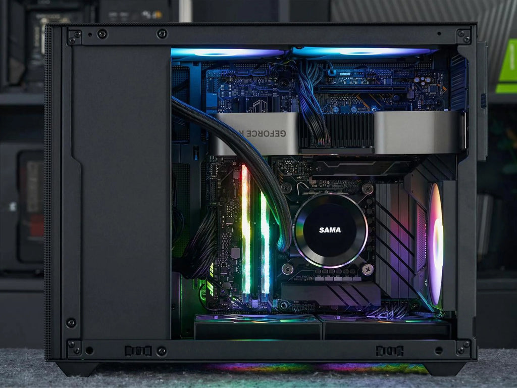 Black Micro ATX Mid Tower Computer Case with 120mm Fan U86384