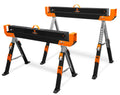 1300-Pound Capacity Height Adjustable Folding Steel Saw Horse, Two Pack Y707704