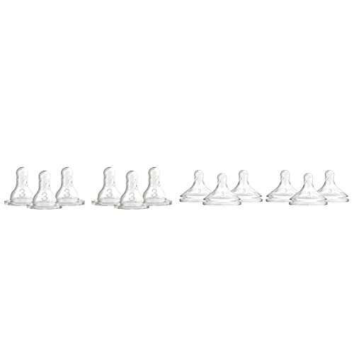 Natural Flow Silicone Baby Bottle Nipples, 6 Pack M766930