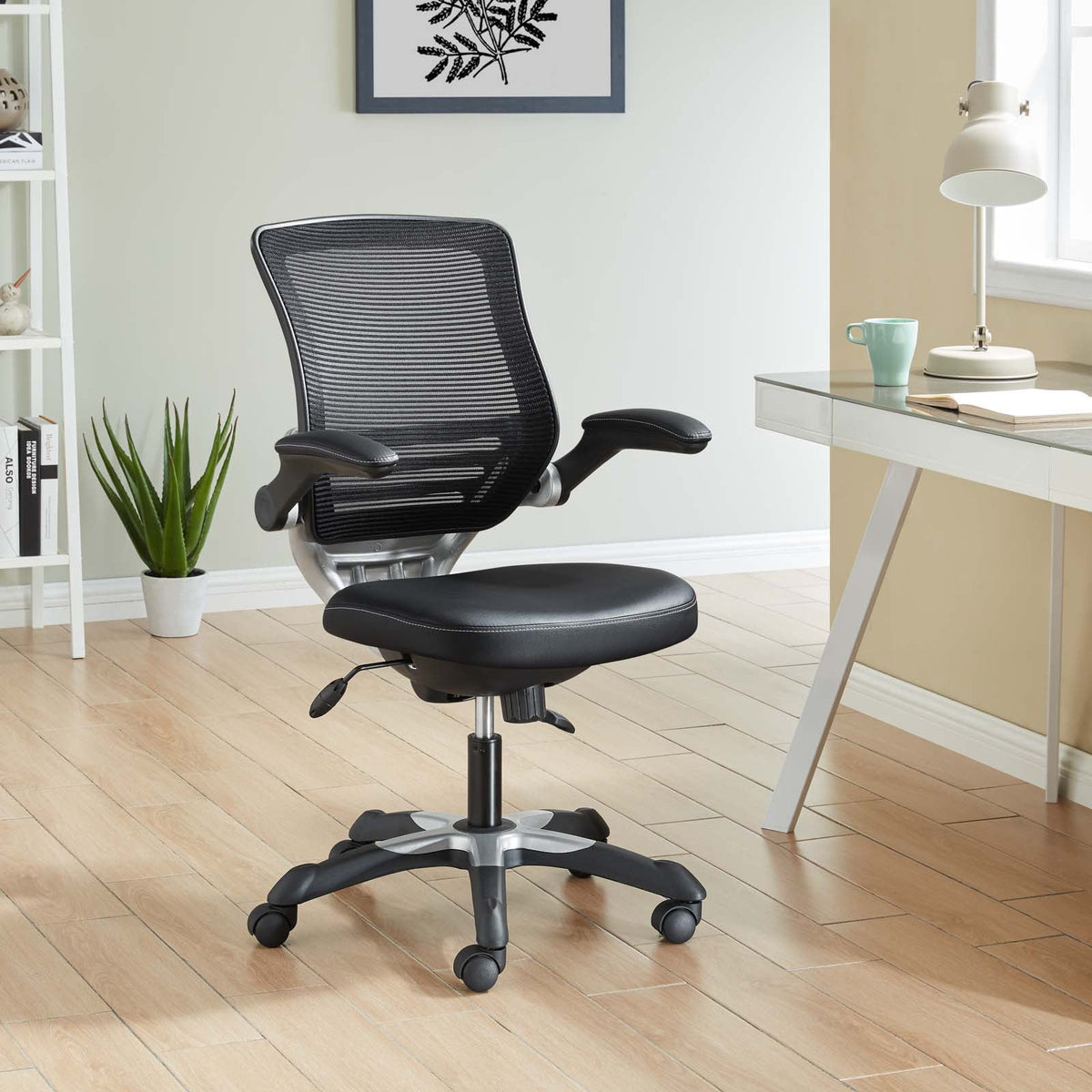 Black Vinyl Office Chair A19956