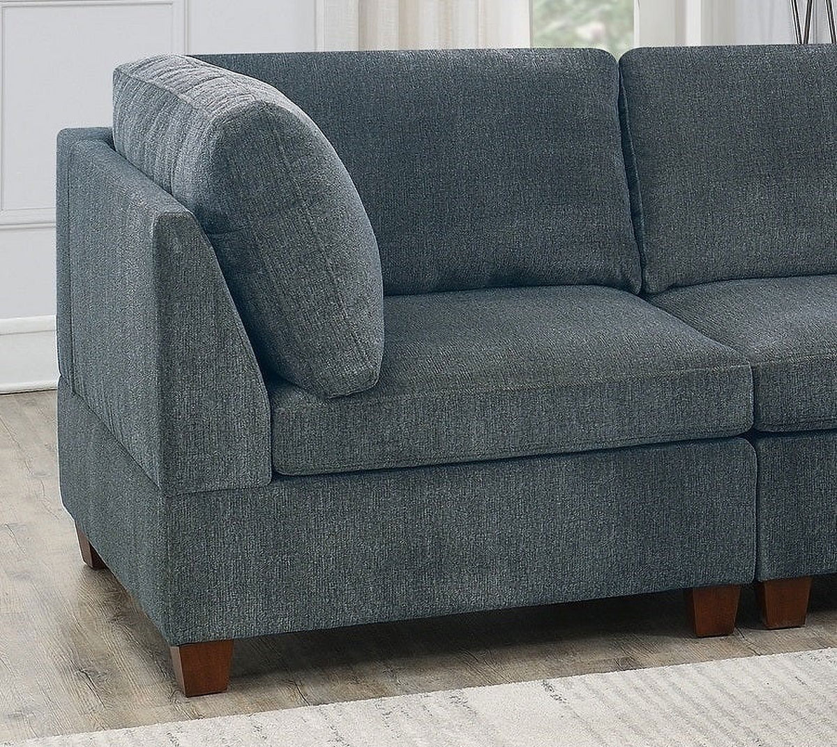 Grey Chenille Modular Sectional 8pc Set O3655
