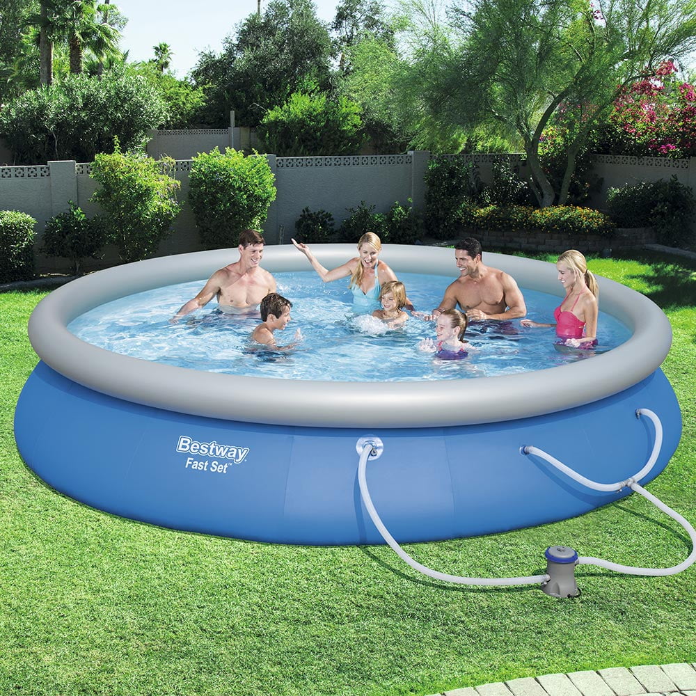 Round Above Ground Pool Set 15 ft x 33 in V138471