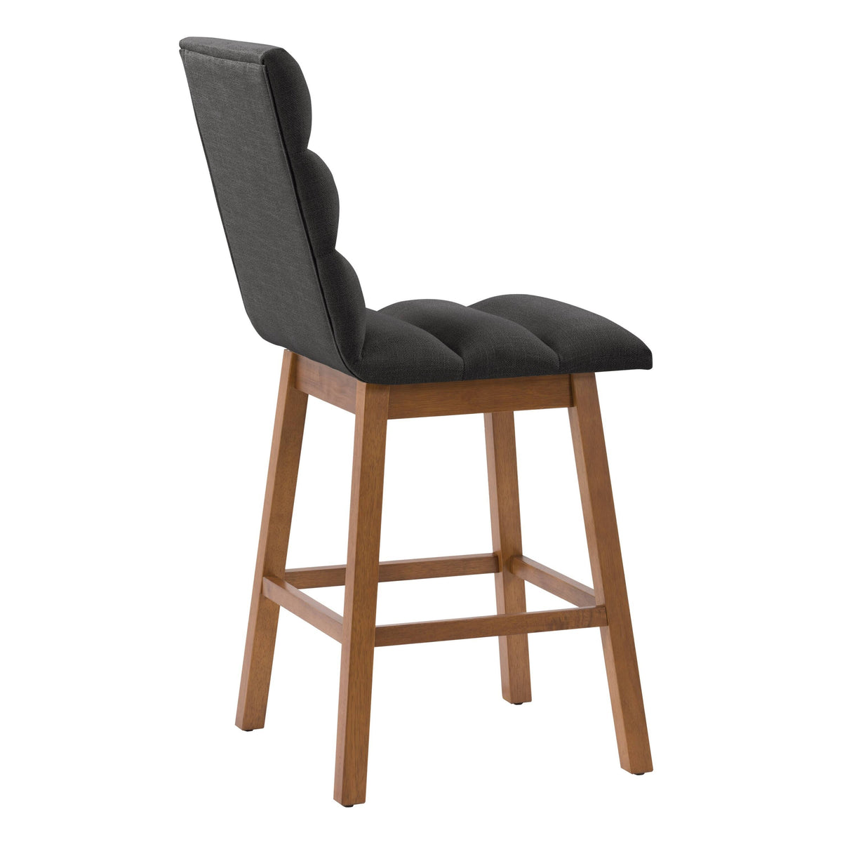Dark Gray Fabric Barstool - Set of 2 Y34988
