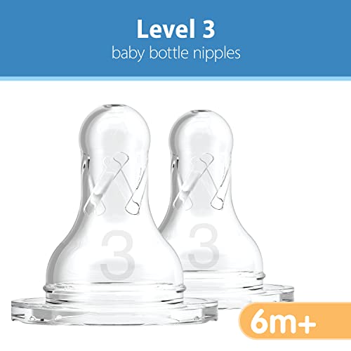 Natural Flow Silicone Baby Bottle Nipples, 6 Pack M766930