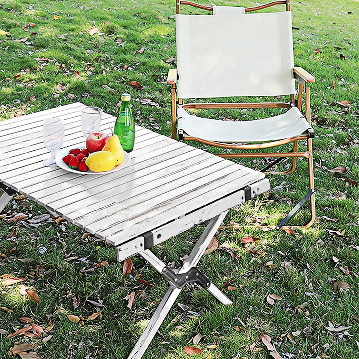 Wood Folding Portable Camping Table with Carrying Case C799