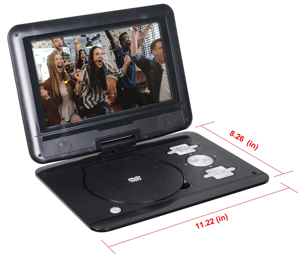 10" Portable DVD/Media Player Kit with extended 5 hr. Battery, Black O594099