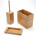Bamboo Bathroom Trash Can 3 Piece Set D6615