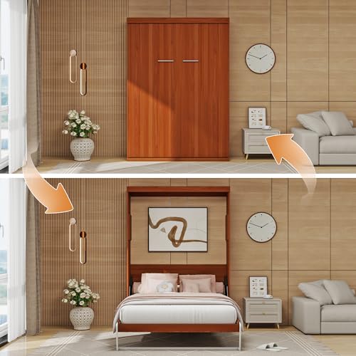 Full Brown Murphy Bed Z115